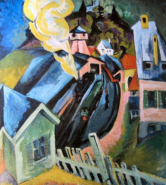 Königstein tren istasyonu by Ernst Ludwig Kirchner