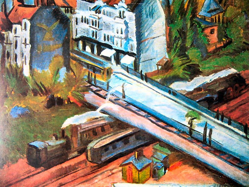 Demiryolu üst geçidi by Ernst Ludwig Kirchner