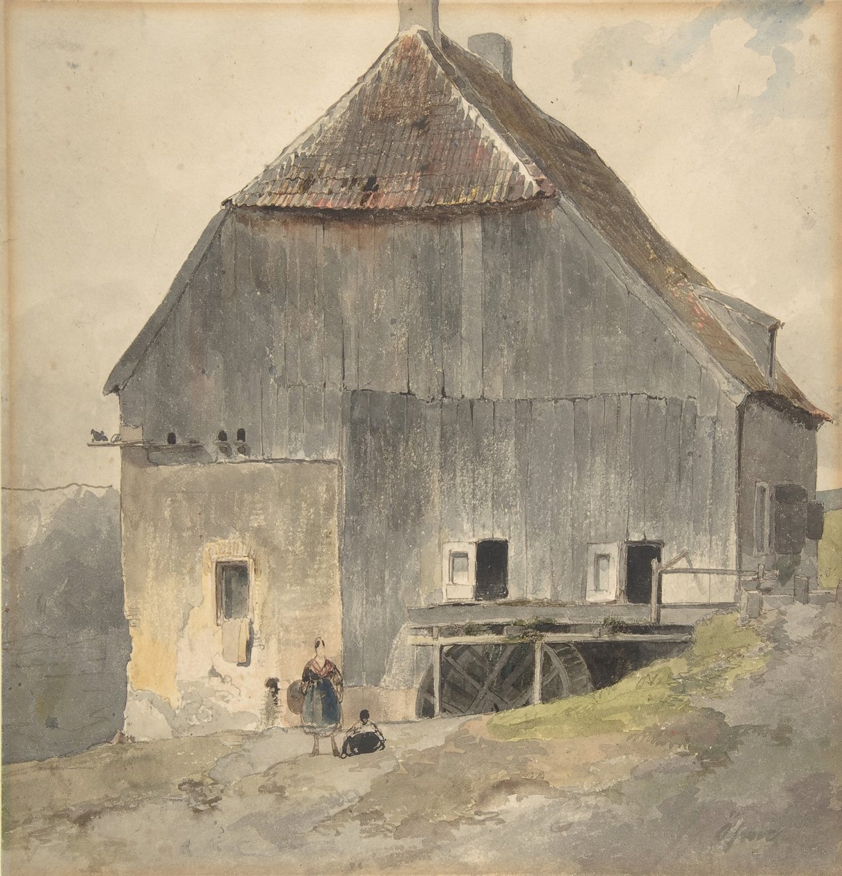 Su değirmeni, yaklaşık 1870. by Ernst Erwin Oehme
