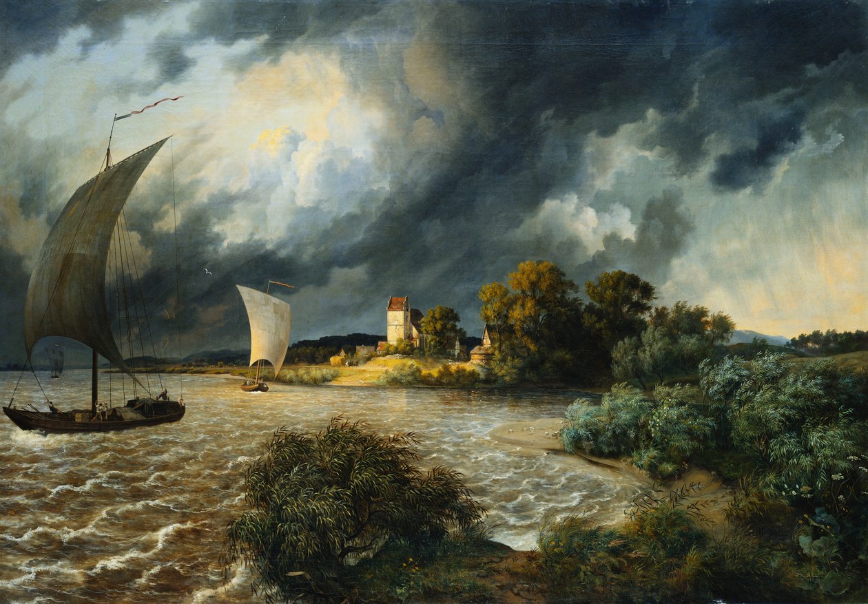 Yaklaşan Fırtına, 1838 by Ernst Ferdinand Oehme