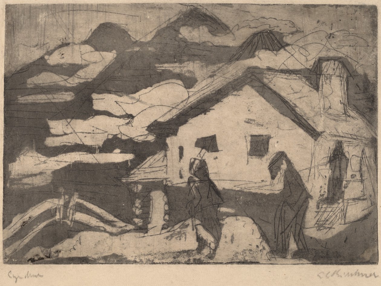 Sisteki Alp Kulübeleri, 1920. by Ernst Ludwig Kirchner