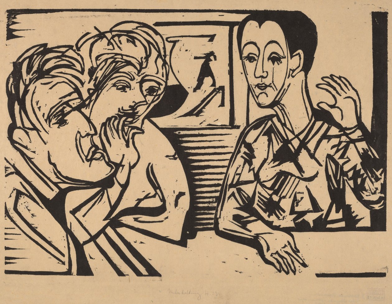 Konuşma, 1929. by Ernst Ludwig Kirchner