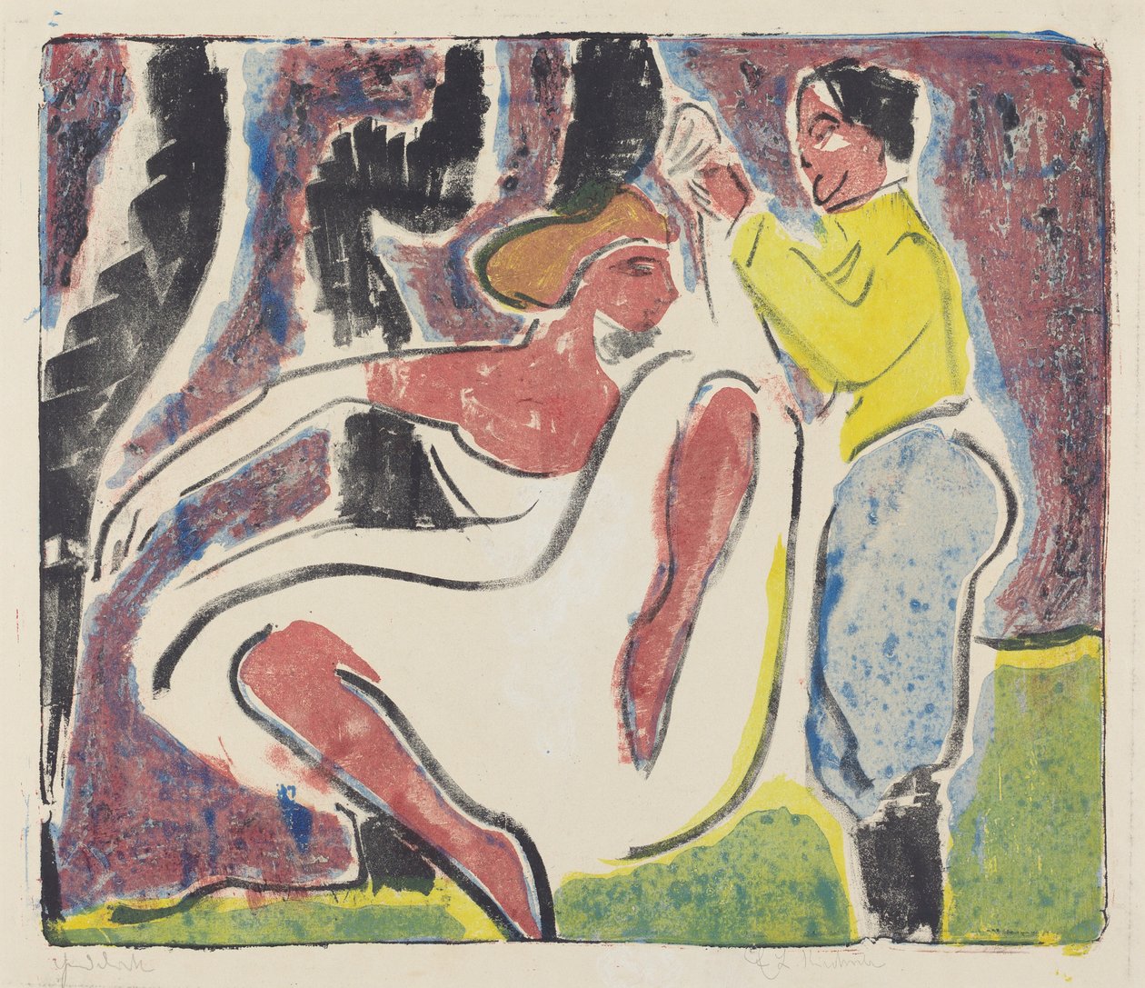 Rus Dansçılar, 1909. by Ernst Ludwig Kirchner