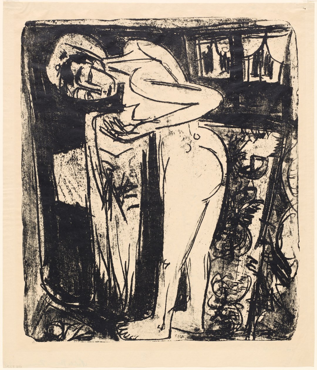 Bir Odada Çıplak Ayakta, 1921. by Ernst Ludwig Kirchner