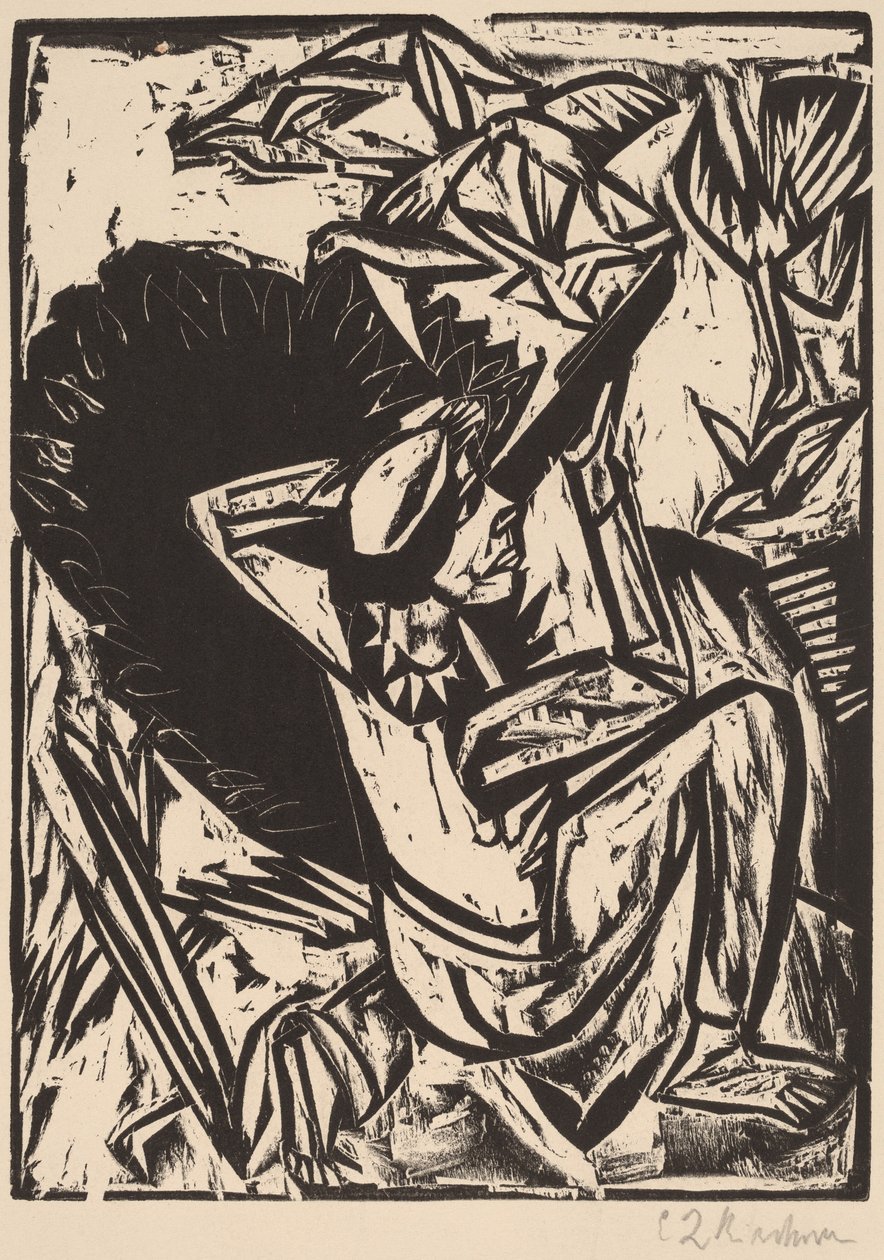 Martı Avcısı, 1913. by Ernst Ludwig Kirchner