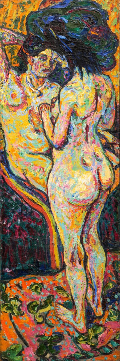 İki Nü [ön yüz], 1907. by Ernst Ludwig Kirchner