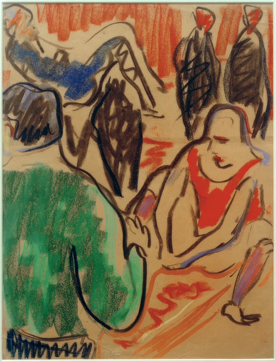 Sanatçılar (bir grup insan) by Ernst Ludwig Kirchner