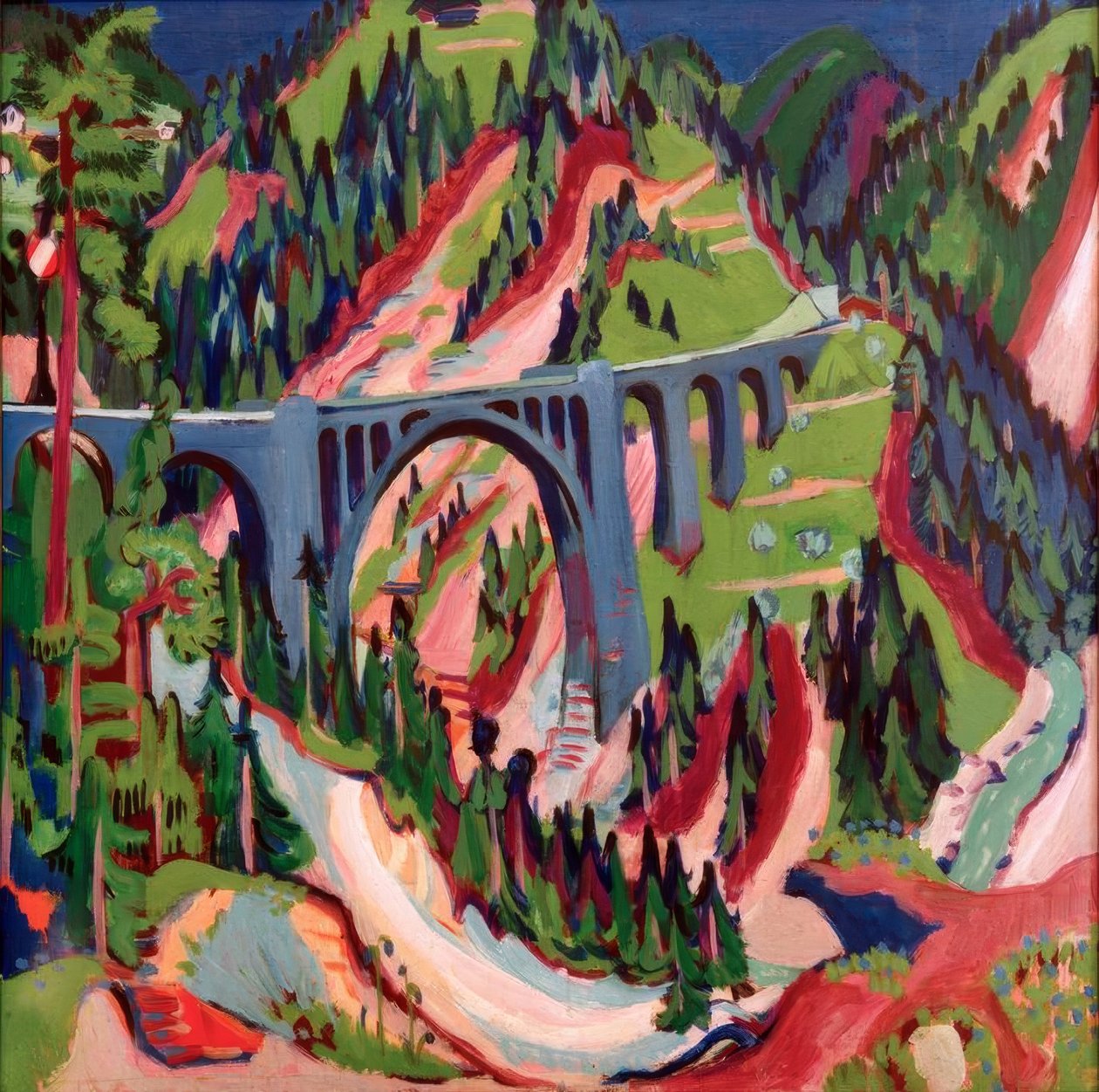 Çayırlar yakınındaki köprü by Ernst Ludwig Kirchner