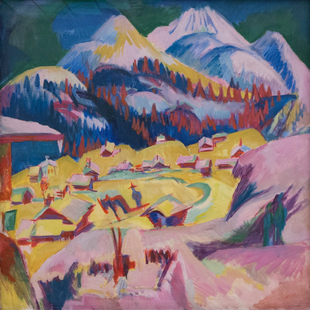 Frauenkirch, 1918-1919 kışında. by Ernst Ludwig Kirchner
