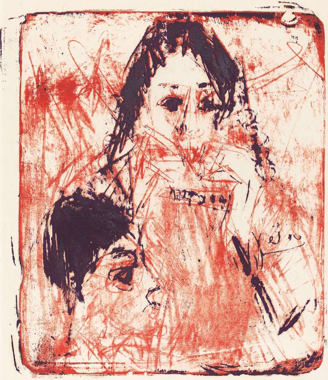 armonika çalar by Ernst Ludwig Kirchner