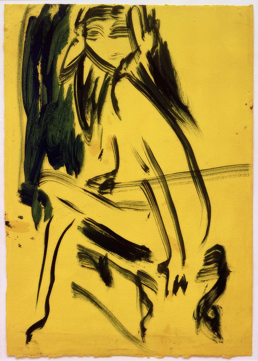 İsimsiz (Oturan Kız) by Ernst Ludwig Kirchner