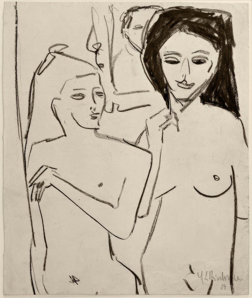 İsimsiz (iki çıplak kız) by Ernst Ludwig Kirchner