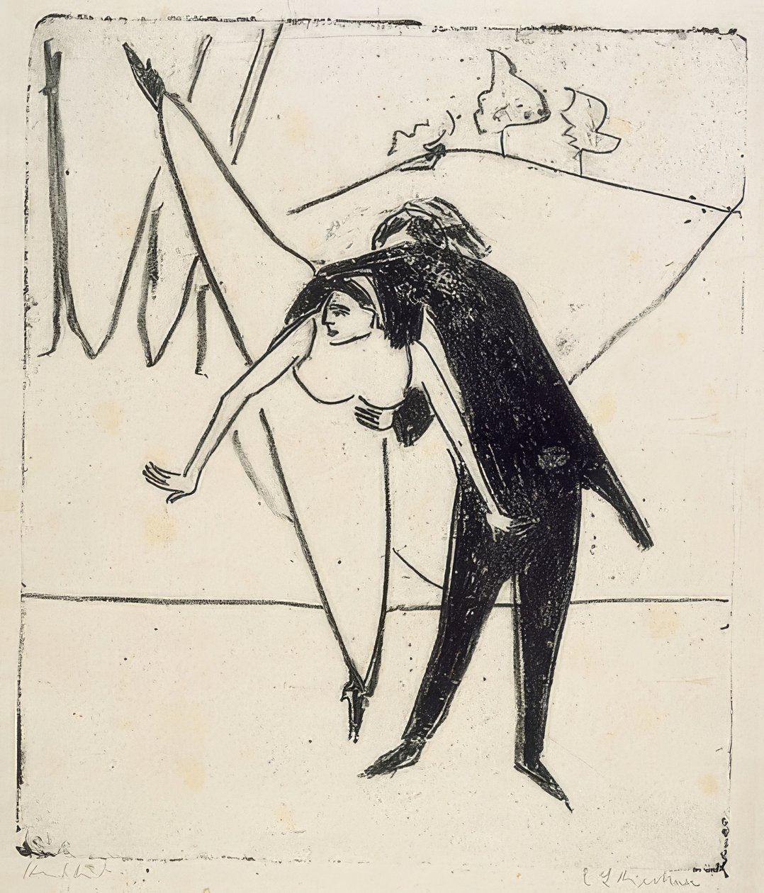 Makas (dans eylemi). 1910 by Ernst Ludwig Kirchner