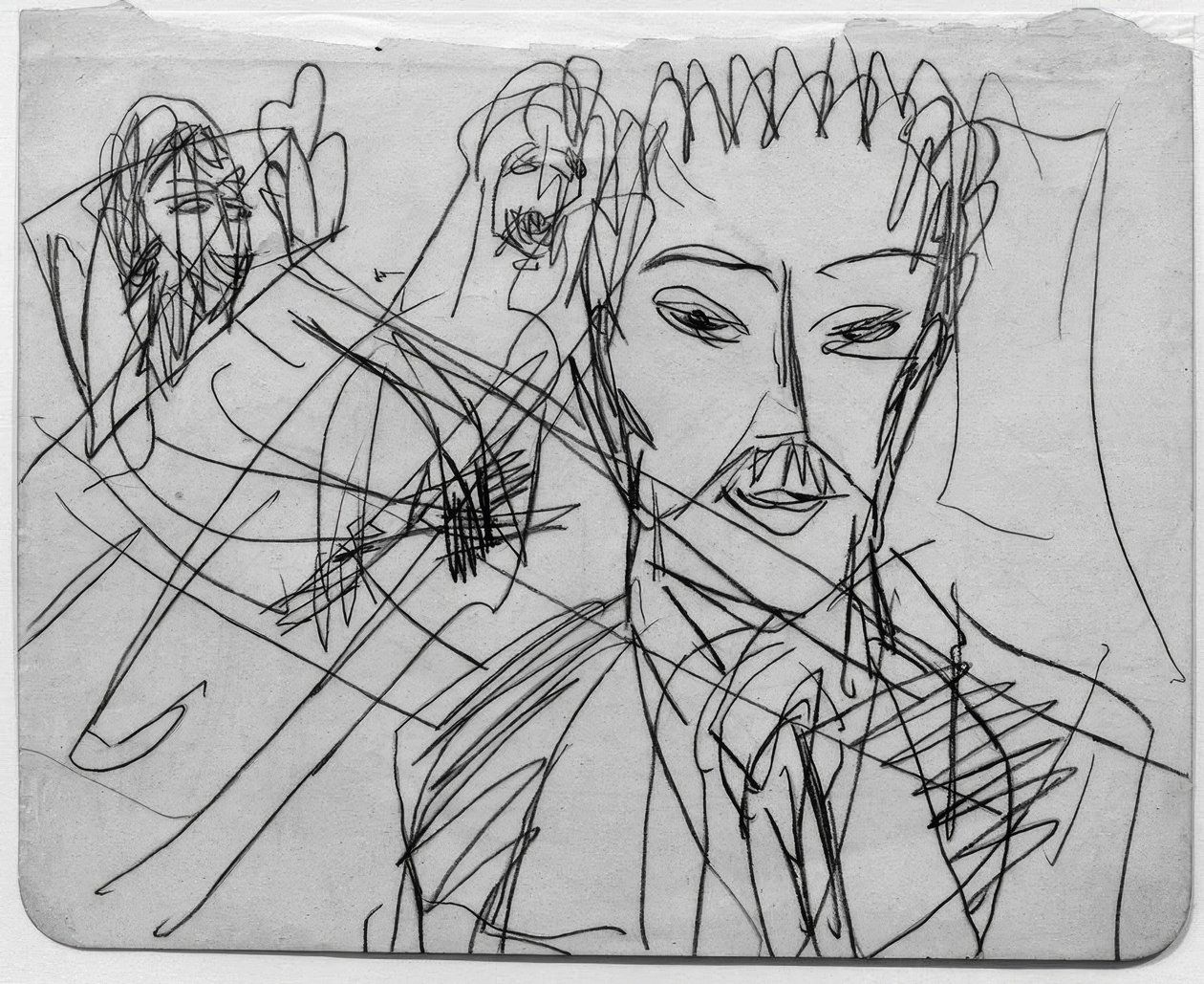 Skizze zu İnsan canavarı by Ernst Ludwig Kirchner