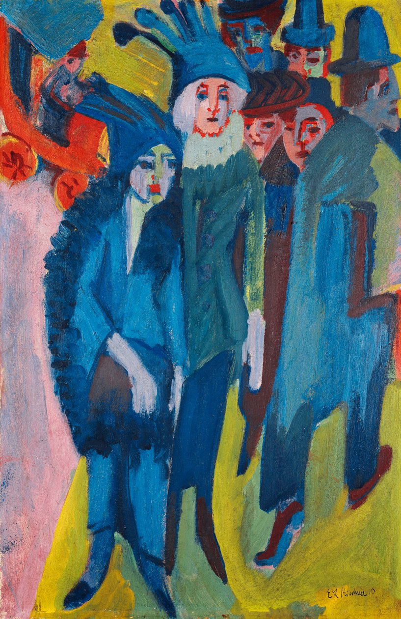 Sokak Sahnesi; Strassenszene, 1913 by Ernst Ludwig Kirchner