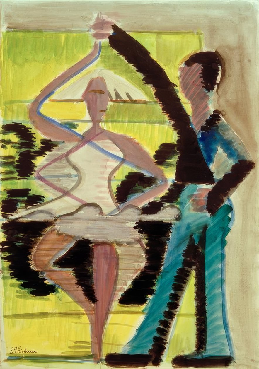 dans eden çift by Ernst Ludwig Kirchner