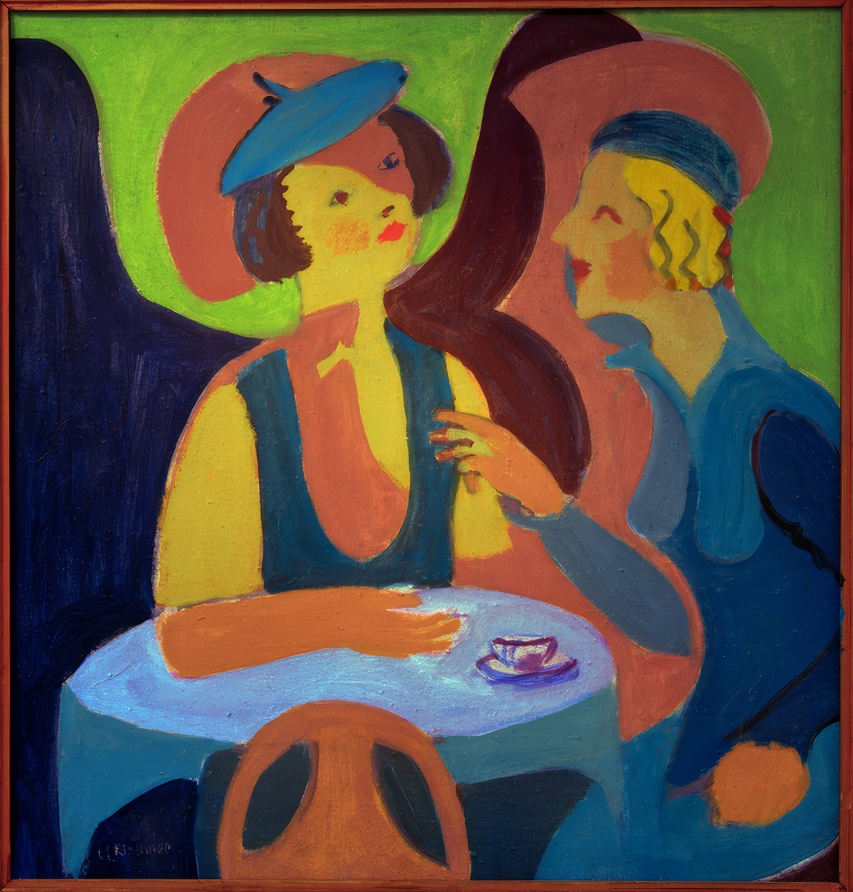 Kafede iki bayan by Ernst Ludwig Kirchner
