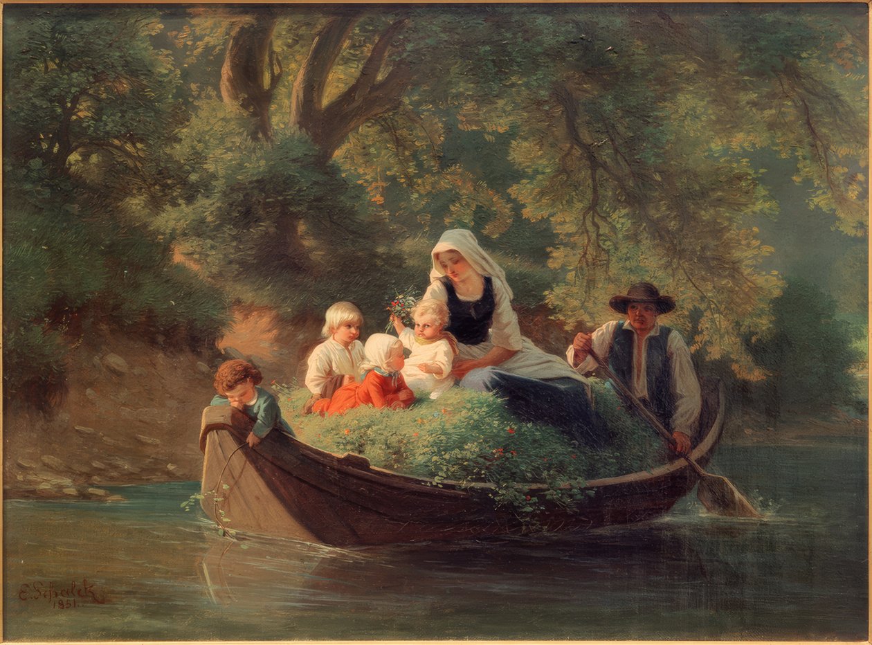 Bir teknede köylü ailesi by Ernst Schalck