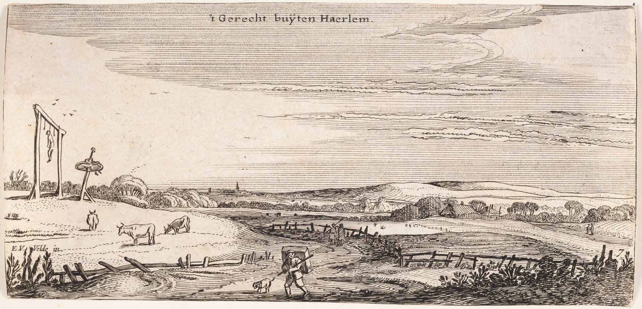 Haarlem yakınlarındaki Darağacı tepesi by Esaias van de Velde