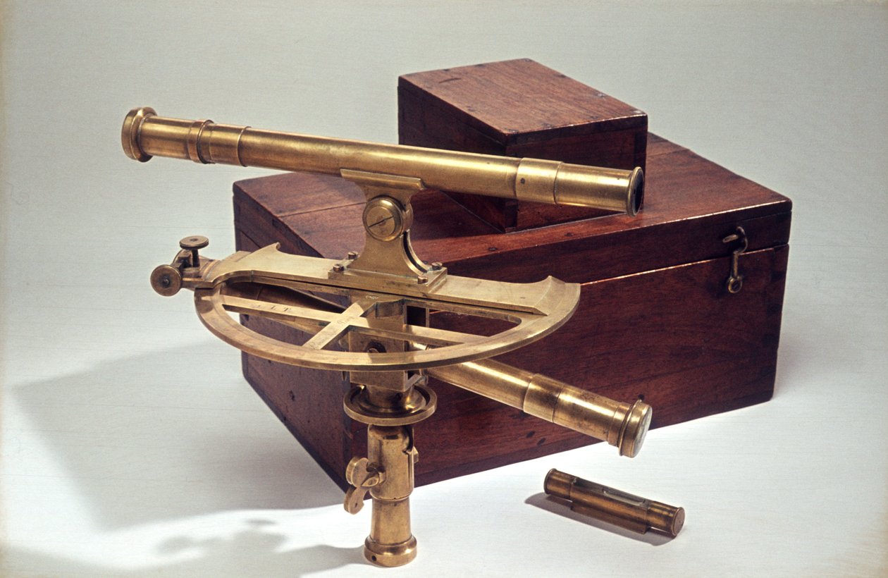 ಅಳವಡಿಸಲಾದ ಮರದ ಪೆಟ್ಟಿಗೆಯಲ್ಲಿ ಗ್ರಾಫೋಮೀಟರ್, c.1830 (ಹಿತ್ತಾಳೆ, ಮರ ಮತ್ತು ಗಾಜು)ಟರ್ಕ್ by Etienne Lenoir
