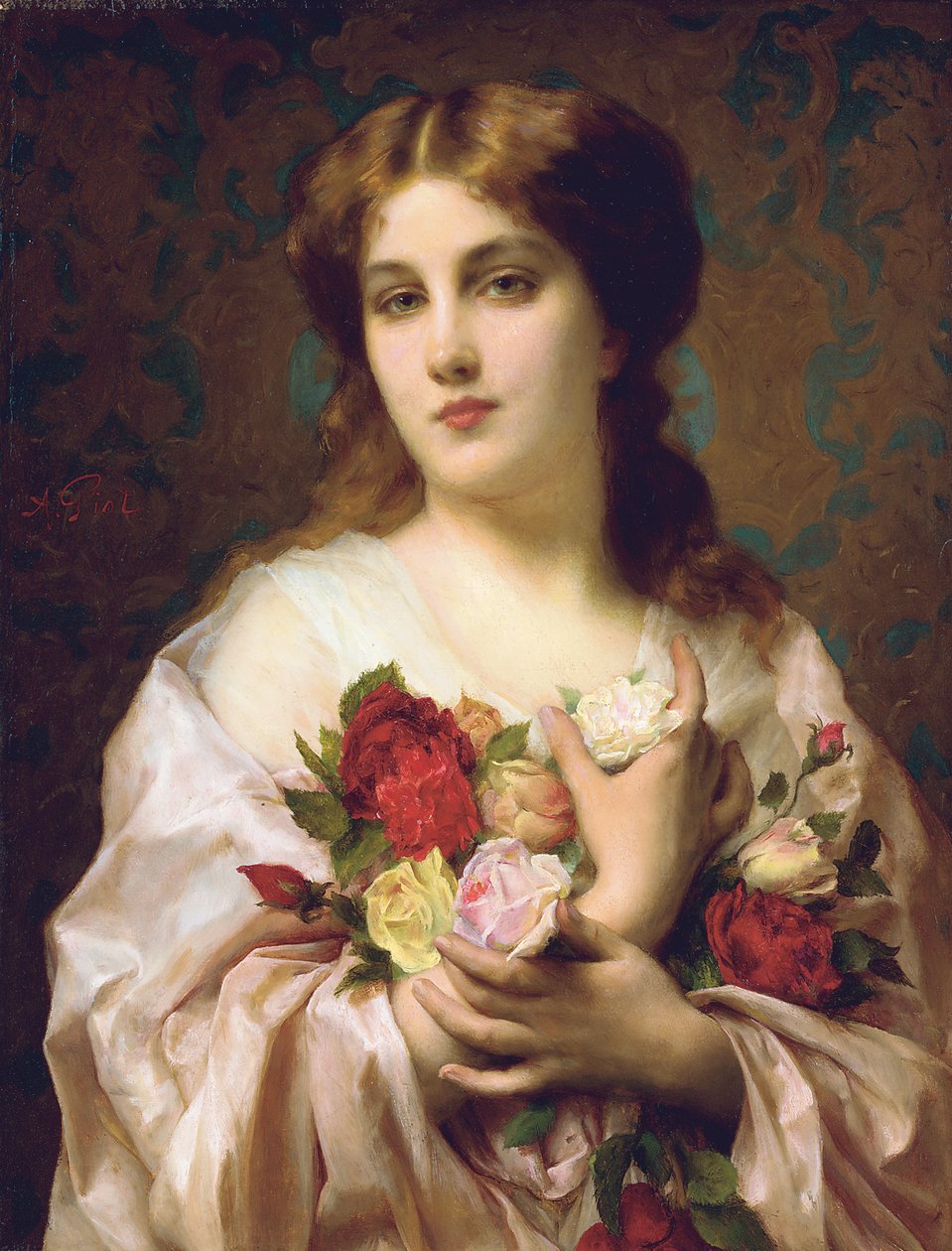 bir kızın portresi by Etienne Adolphe Piot