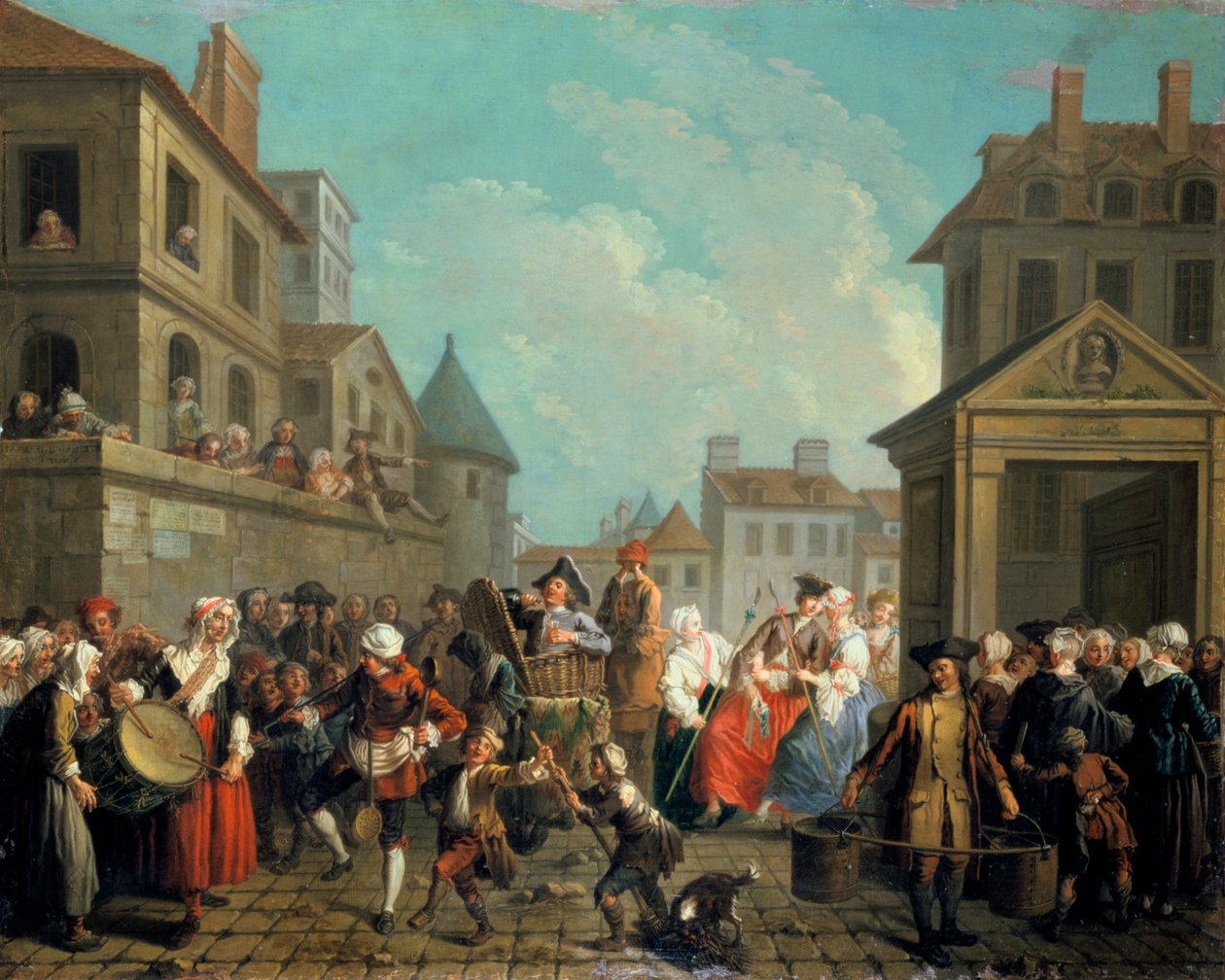 Paris Sokaklarında Karnaval, 1757. by Étienne Jeaurat