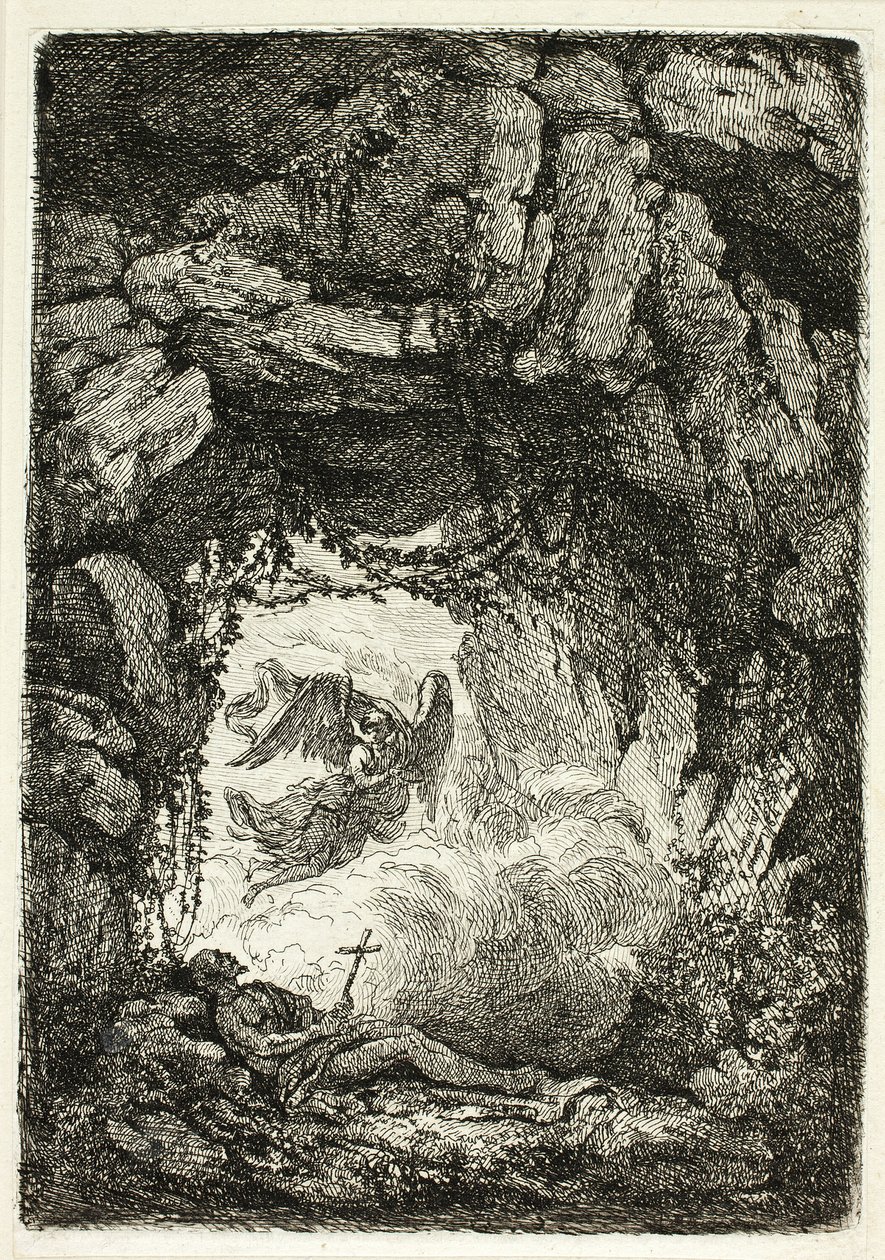 Aziz Jerome'un Ölümü by Etienne de Lavallee Poussin