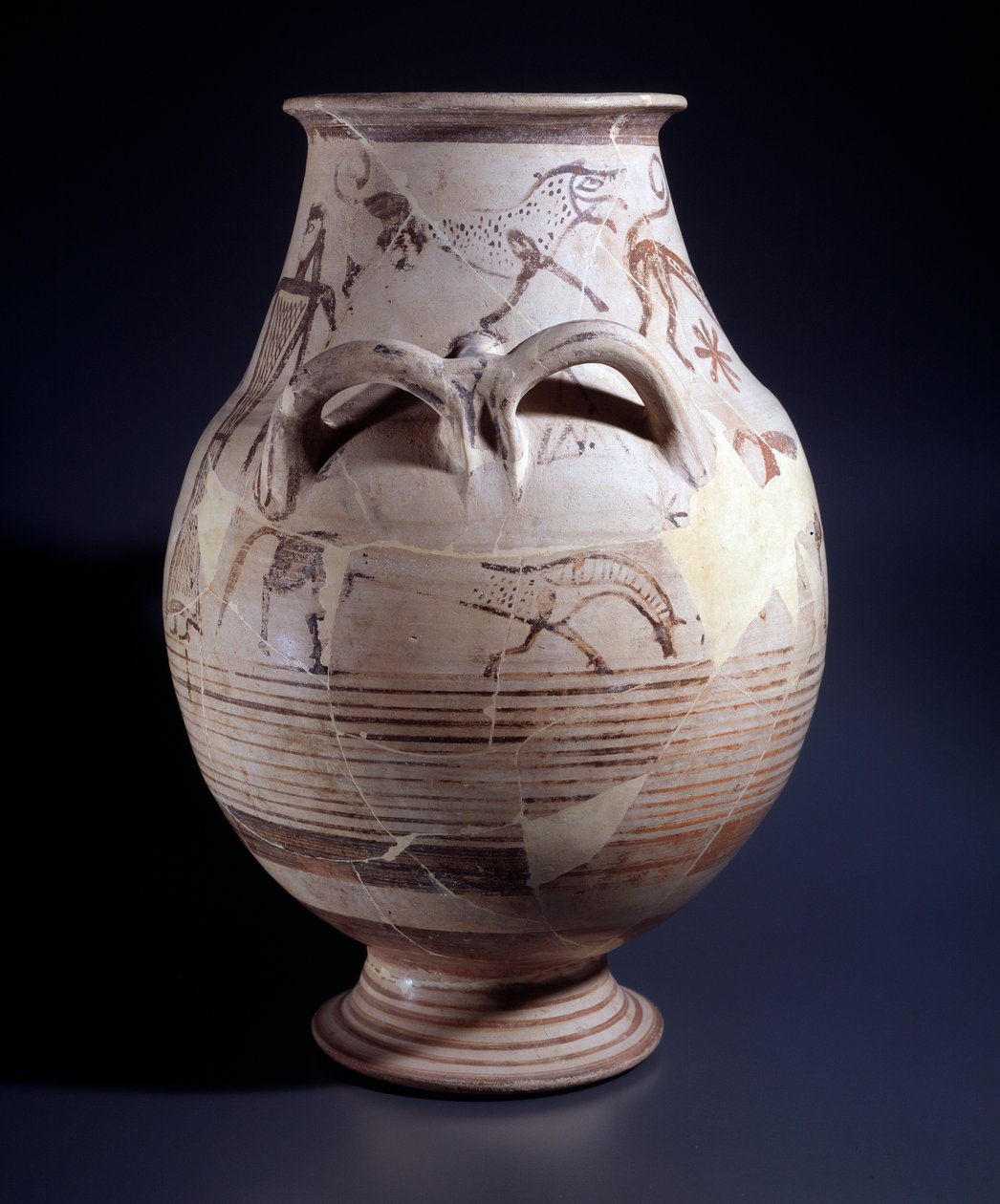 Pişmiş toprak krater, MÖ 680-660 by Etruscan