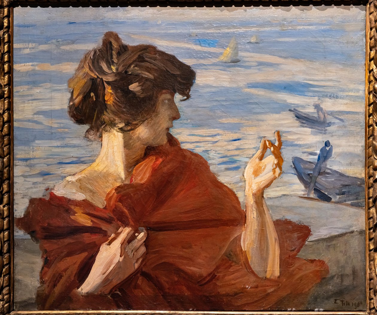Venedik'teki Rıhtımda by Ettore Tito
