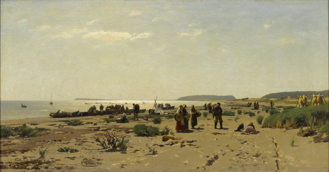 Sahil Manzarası (Balıkçı Evi) by Eugene Gustav Dücker