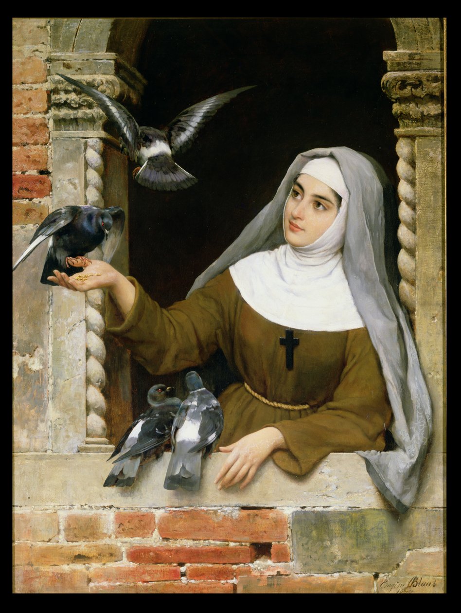 ಪಾರಿವಾಳಗಳಿಗೆ ಆಹಾರ ನೀಡುವುದು, 1877ಟರ್ಕ್ by Eugen von Blaas