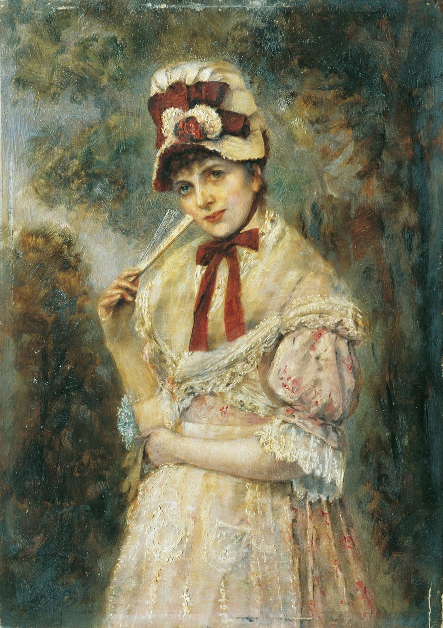 bir bayanın portresi by Eugen Horstig