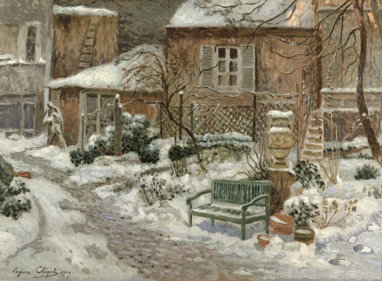 Kar Altındaki Bahçe, 1909 by Eugene Chigot