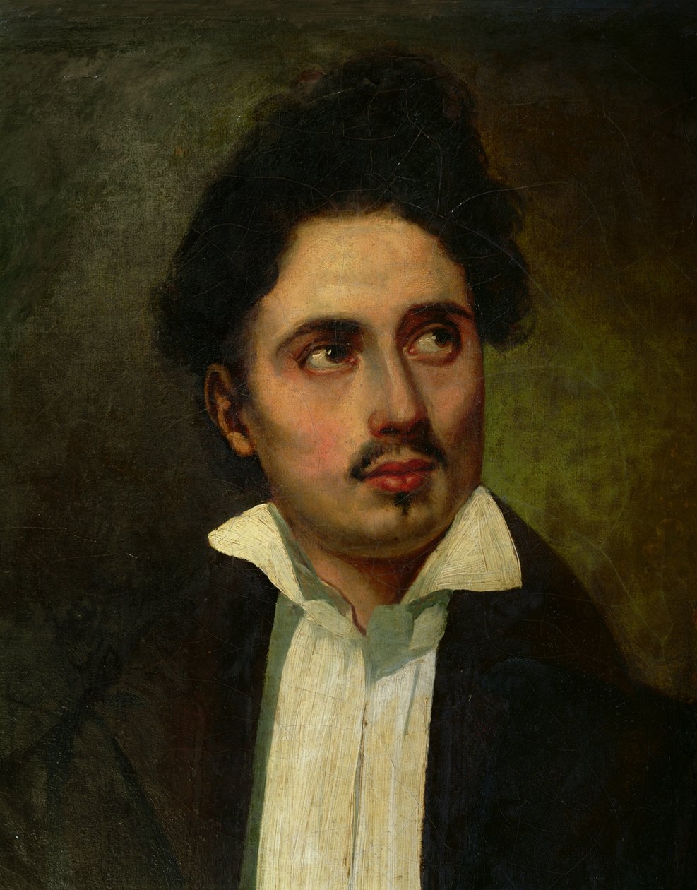 Alexandre Dumas Pere (1803-70) Genç Bir Adam Olarak, 1825-30 dolayları by Ferdinand Victor Eugene Delacroix