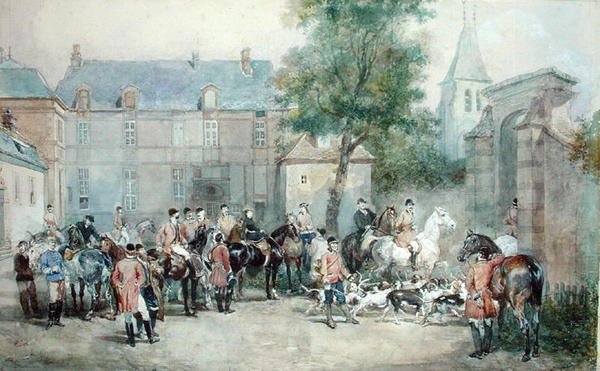Av için ayrılmak by Eugene Louis Lami