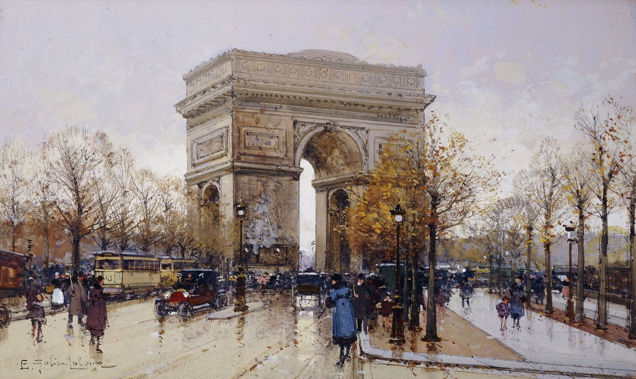 Arc de Triomphe, Paris by Eugene Galien Laloue