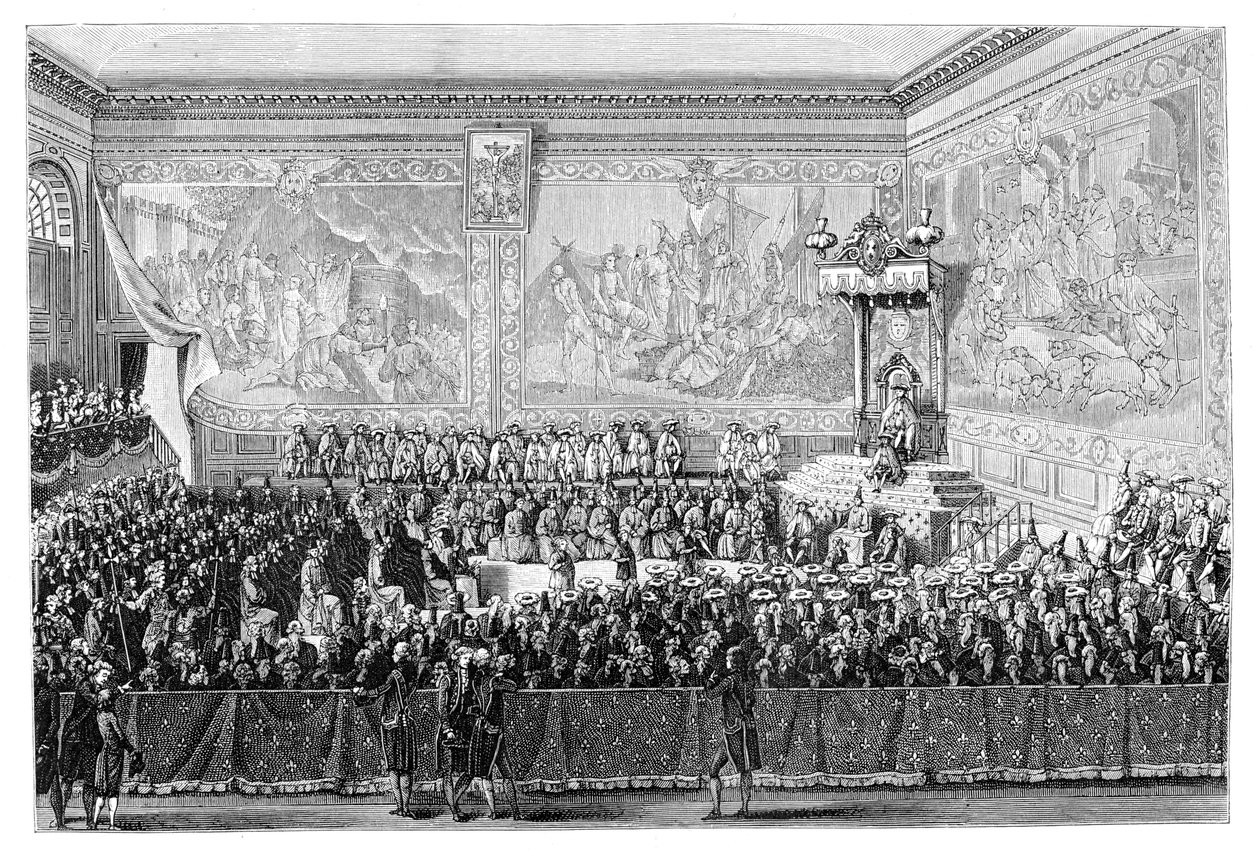 Parlamento Toplantısı, Versay 1776, 1885. by Eugene Alexis Girardet