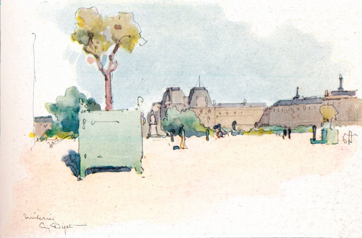 Tuileries, 1915 by Eugene Bejot