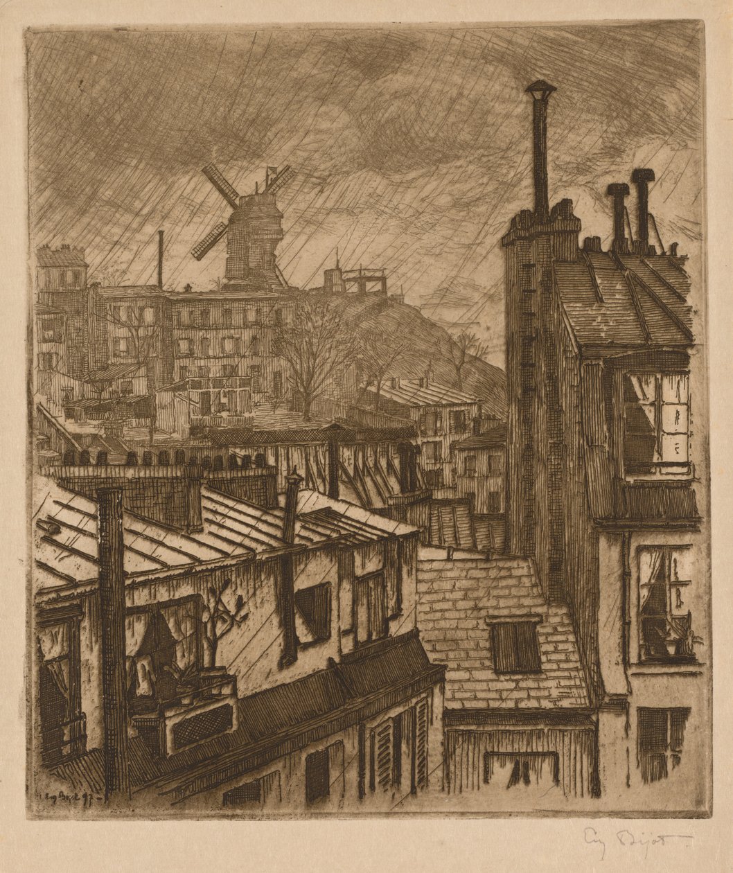 Montmartre, Moulin de la Galette, 1897. by Eugene Bejot