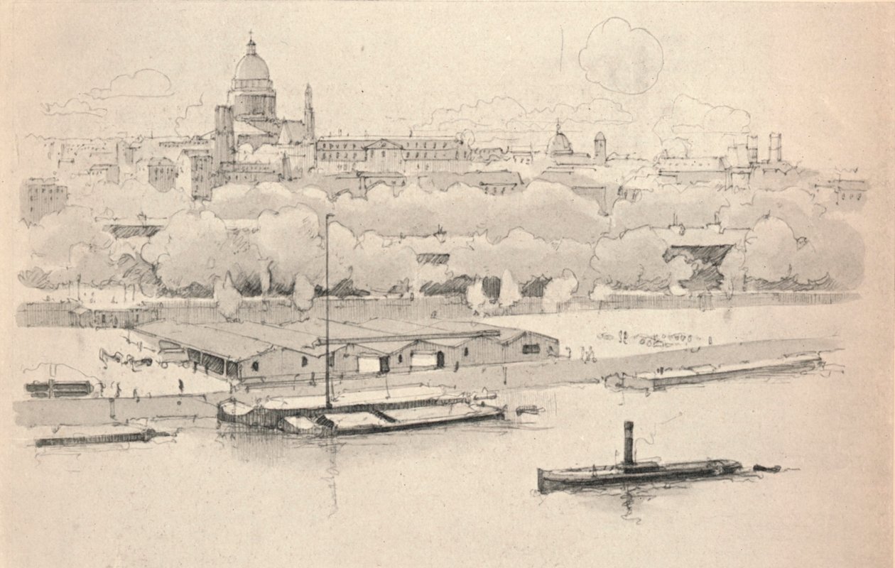 Quai St Bernard, 1915 by Eugene Bejot