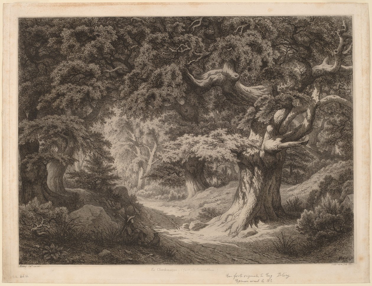 Le Charlemagne (fountainbleau ormanı) by Eugene Bléry