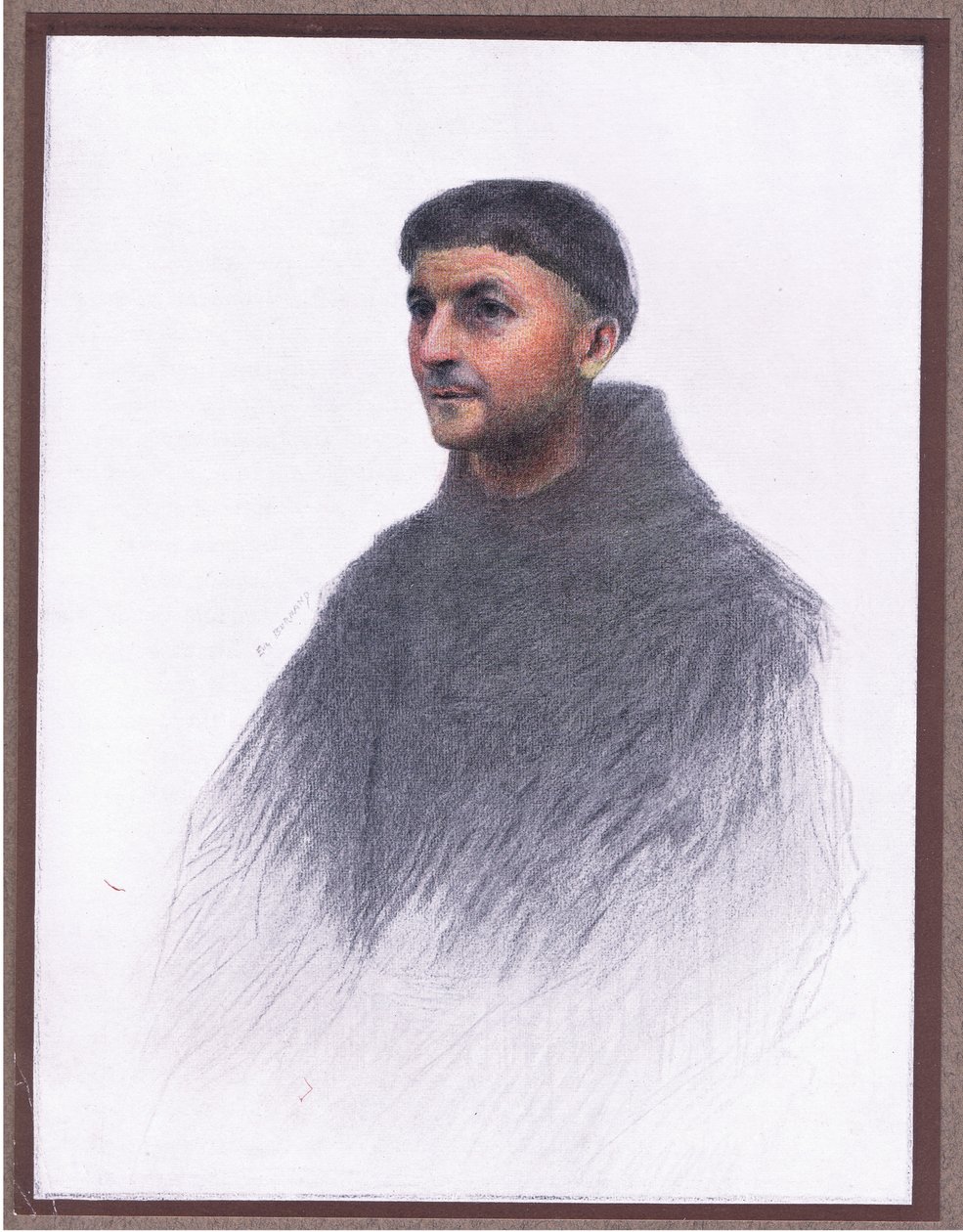 bir rahip, 1919 by Eugene Burnand