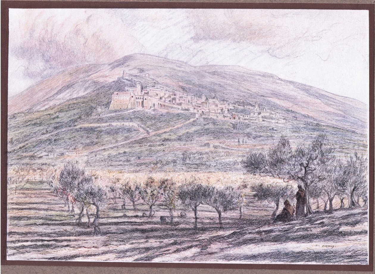 Assisi, 1919 by Eugene Burnand