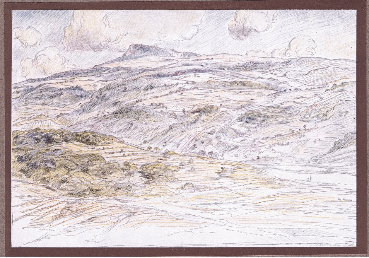 La Verna Dağı, 1919 by Eugene Burnand
