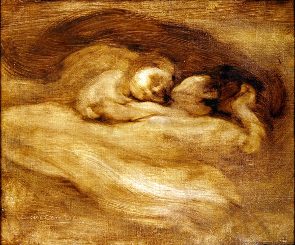 Annelik (tuval üzerine yağlı boya) by Eugène Carrière