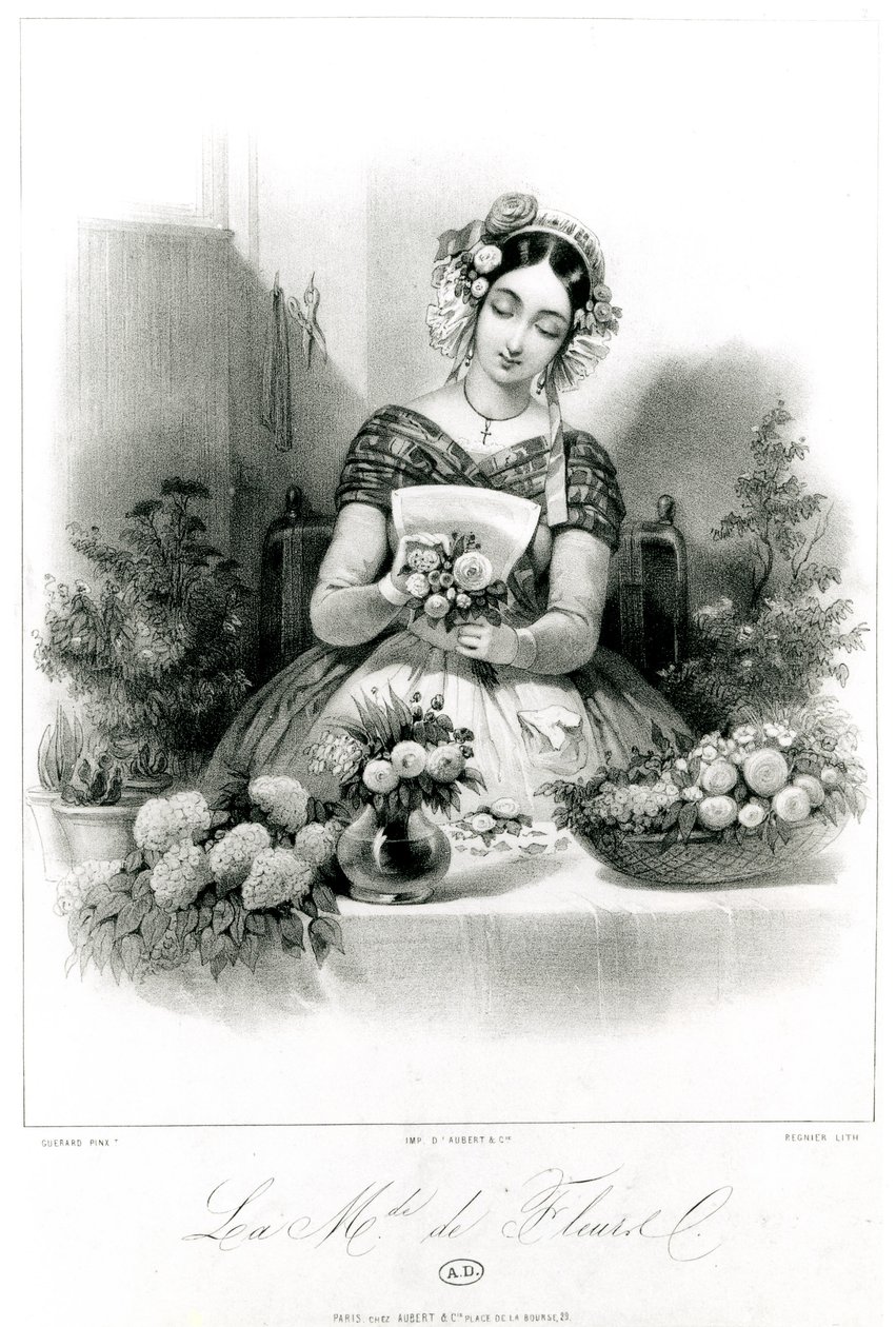 Çiçek Satıcısı, c. 1840 by Eugene Charles Francois Guerard
