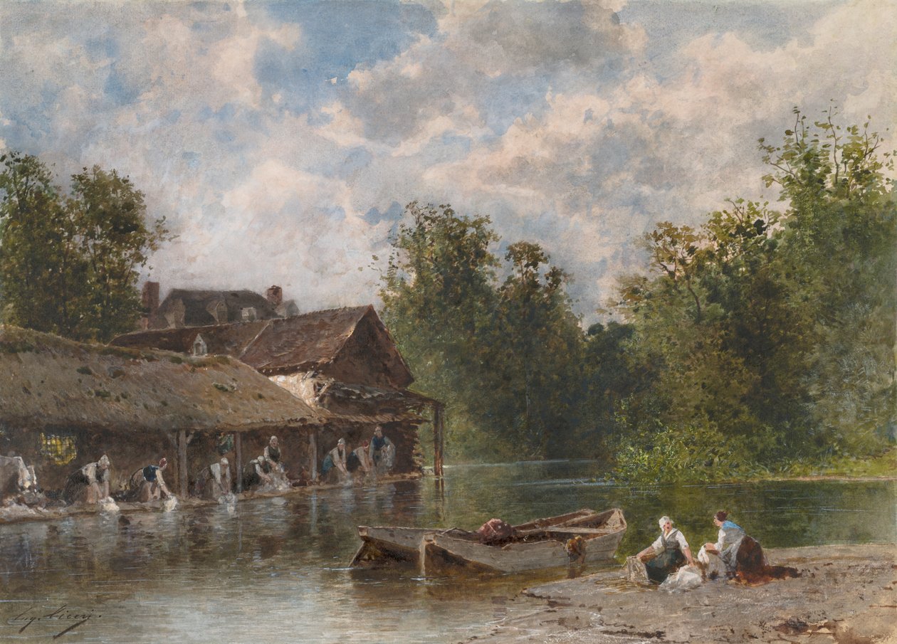 çamaşırcı kadın by Eugene Ciceri