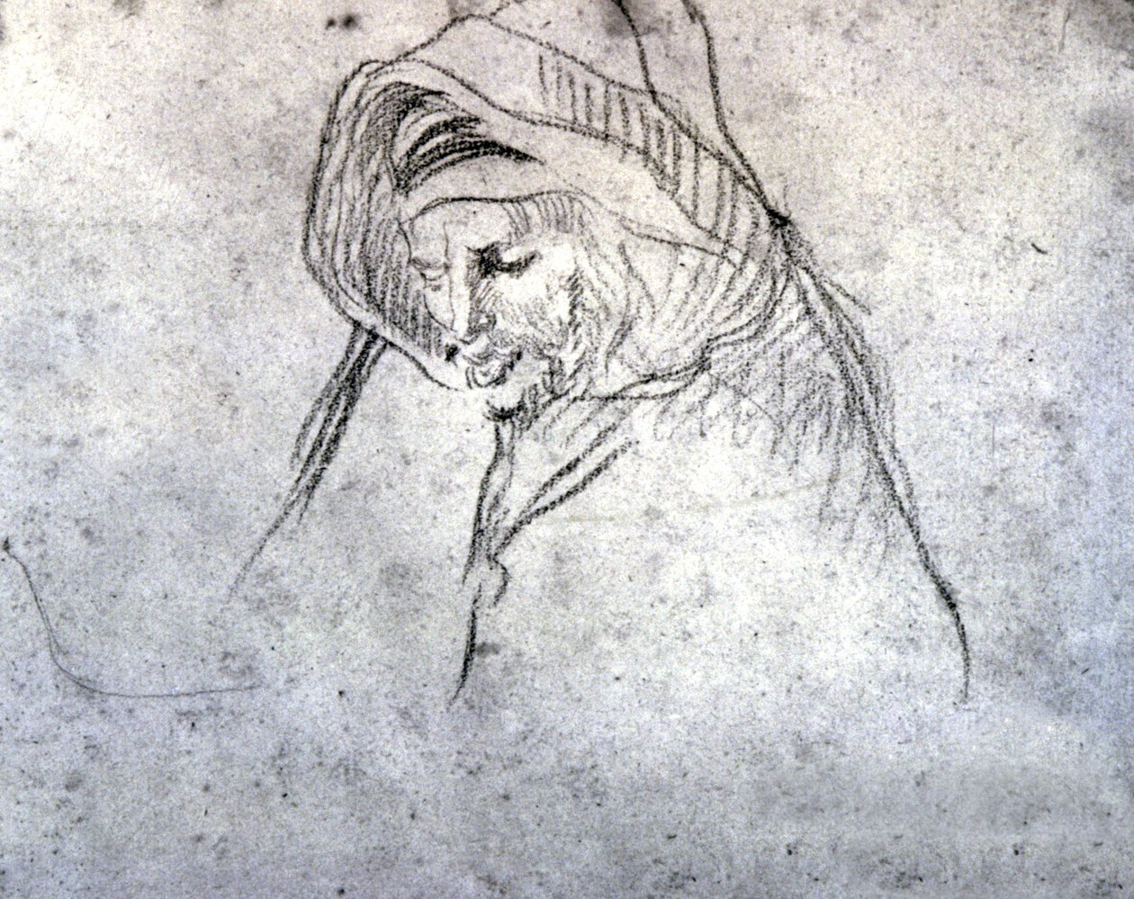Sahel#39;deki Berberi yaşlı adam by Eugène Fromentin