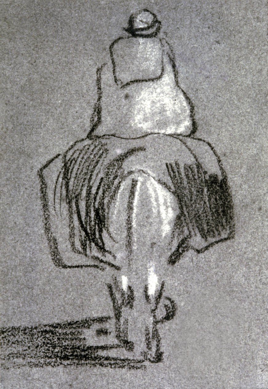 Berberi eşeğe bindi by Eugène Fromentin