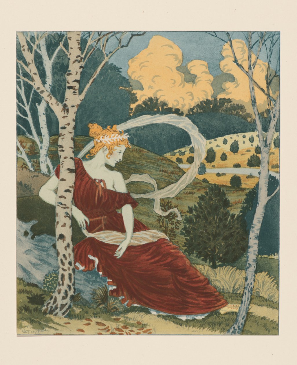 Ormanda, yaklaşık 1899. by Eugene Grasset
